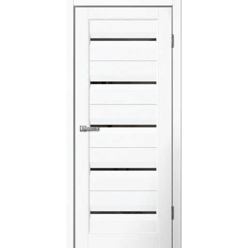 Дверь межкомнатная ламинированная Сибирь Профиль Скиндорс S02 Белая, стекло черное Дверь межкомнатная ламинированная Сибирь Профиль Скиндорс S02 Белая, стекло черное